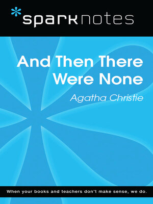 cover image of And Then There Were None: SparkNotes Literature Guide